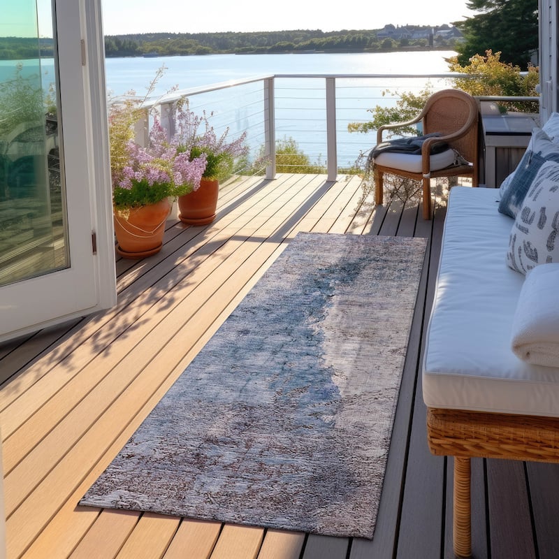 Machine Washable Indoor/ Outdoor Chantille Modern Impressions Rug