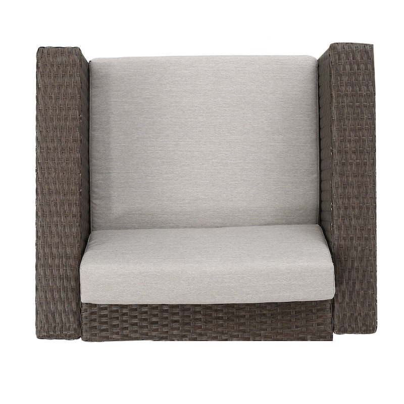 Puerta Outdoor 8-piece Wicker Sofa Chat Set with Cushions by Christopher Knight Home