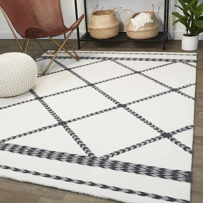 Nigel Modern Trellis Area Rug