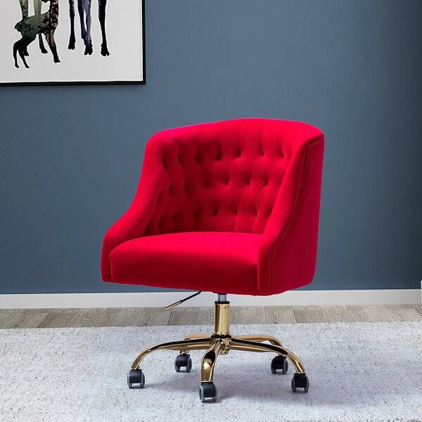 red and gold office chair