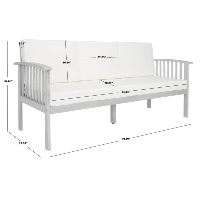 SAFAVIEH Najiba Outdoor Patio Bench - 27Wx69Dx33H