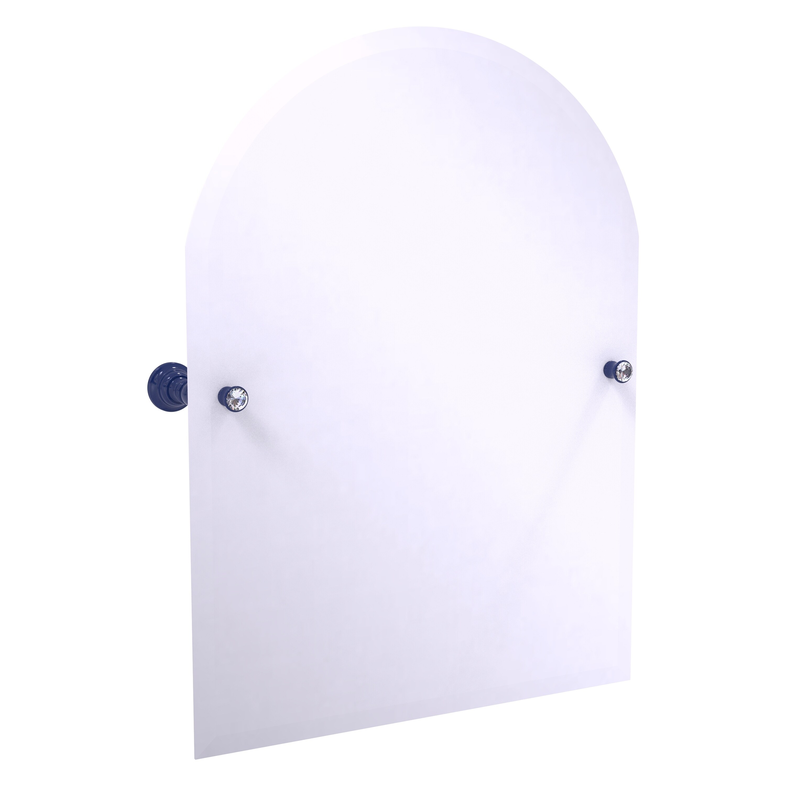 Allied Brass Carolina Crystal Collection Frameless Arched Top Tilt Mirror with Beveled Edge