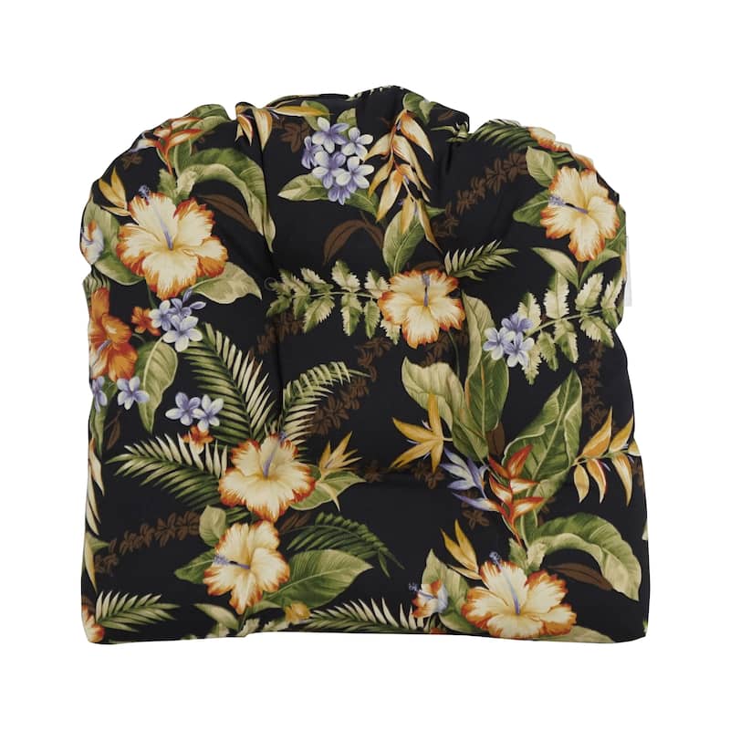 19-inch Rounded Back Indoor/Outdoor Chair Cushion - 19" x 19"