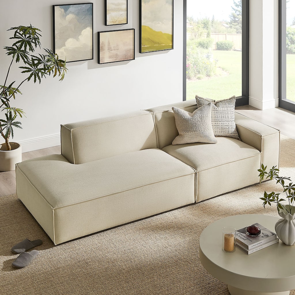 Restore 2-Piece Performance Fabric Upholstered Modular Loveseat