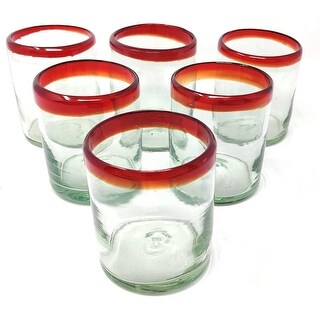 Dos Sueundefinedos Hand Blown Mexican Drinking Glasses - Set of 6