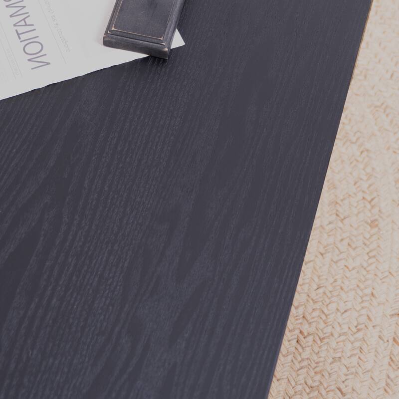 Roomfitters Rustic Carved Wood Coffee Table 47 Inch Handcrafted Look Ornate Side Panels Living Room Furniture, Natural