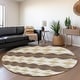 preview thumbnail 77 of 132, Premium Washable Super Soft Diamond Modern Mayfield Rug Brown - 8' x 8'