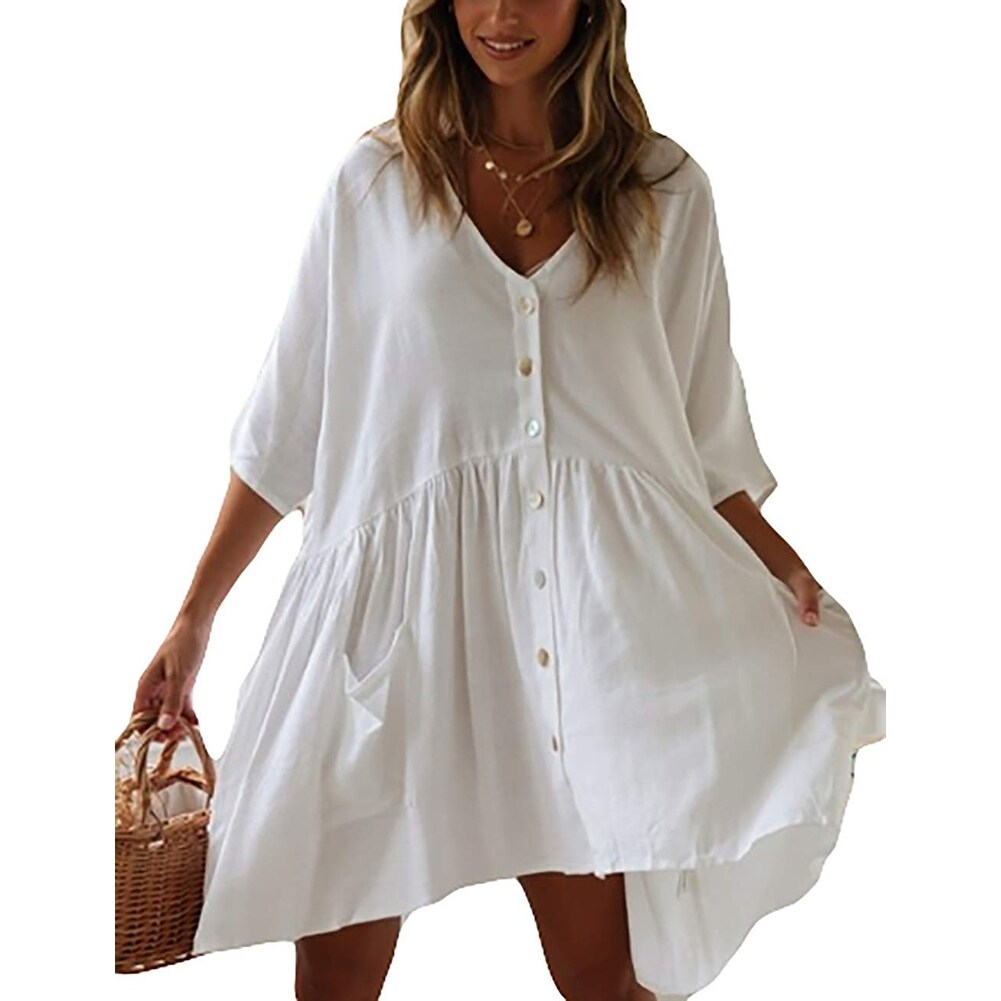 white shirt tunic dress