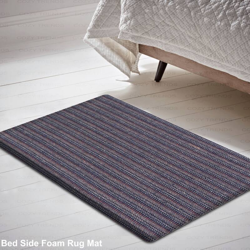 Woven Cotton Anti Fatigue Cushioned Kitchen | Doormat | Bathroom 18" x 30" Mats With Foam Backing Anti Slip - 18''x30''