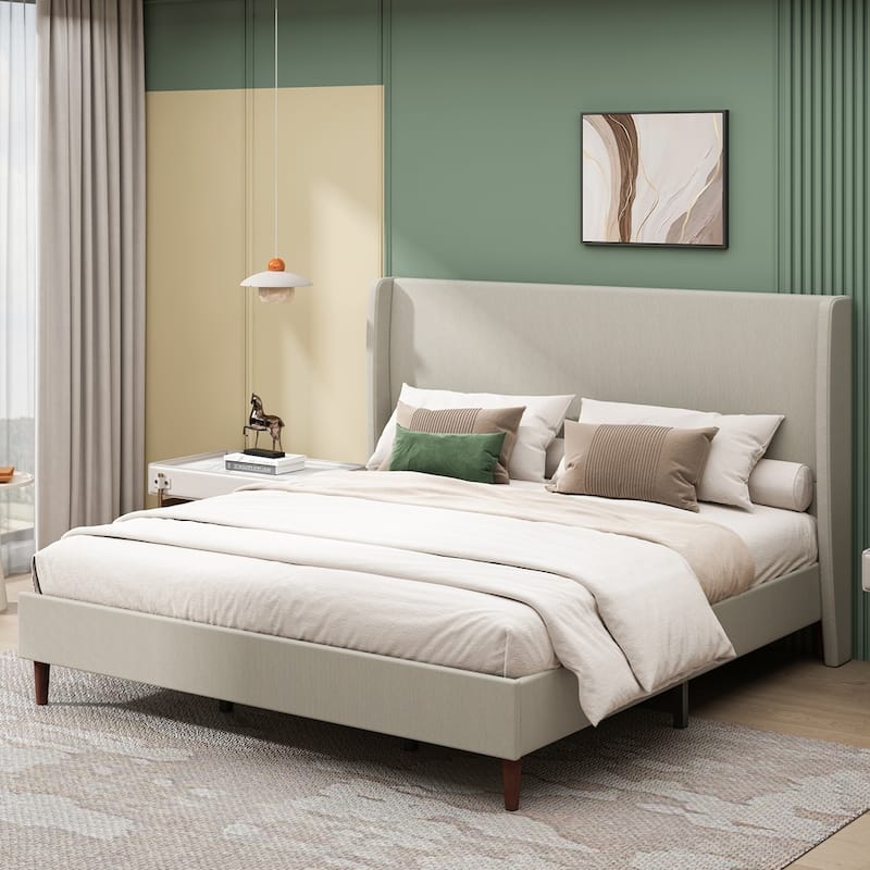 Upholstered Headboard Platform Bed Comfort Bed Frame