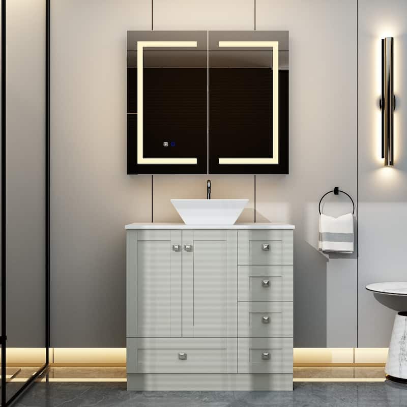 Bath Vanity Anti-Fog LED Medicine Cabinet Style Meets Functionality
