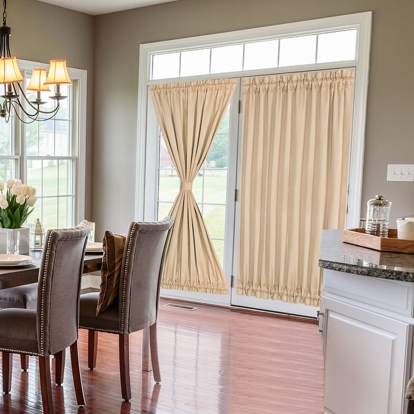 Sliding clearance door curtains