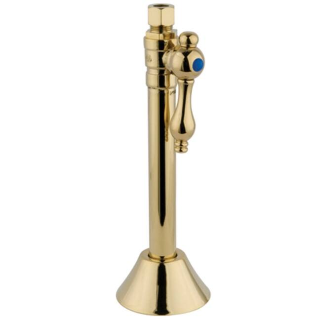 Kingston Brass Vintage Straight Shut-Off Valve with 5" Extension - Polished Brass