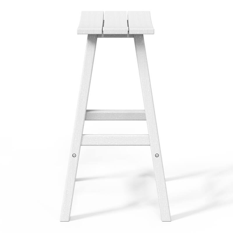 Laguna Hdpe All Weather Outdoor Patio 29" Saddle Seat Bar Stool (Set Of 3)