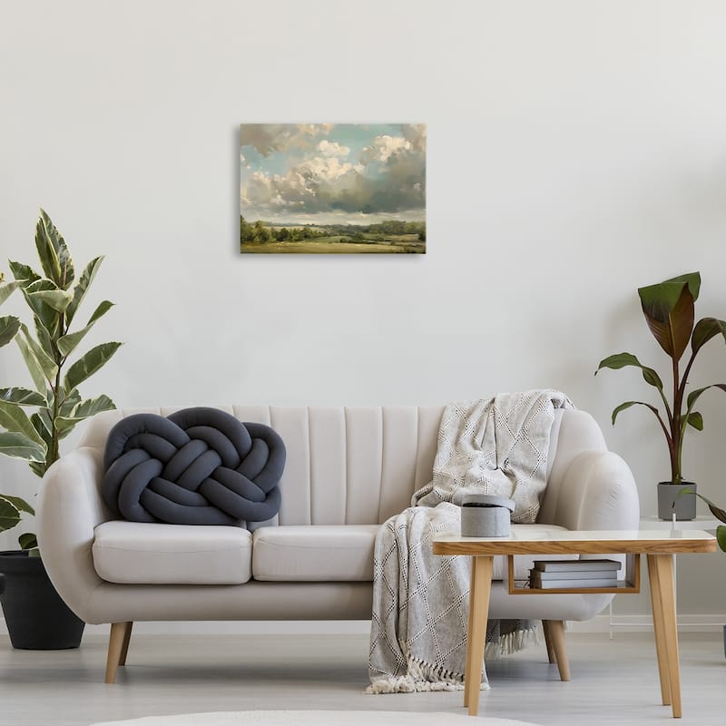 Stupell Sunlit Clouds over Countryside Canvas Wall Art Design By LSR Creative Studio