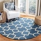 preview thumbnail 11 of 82, SAFAVIEH Handmade Cambridge Tula Modern Moroccan Wool Rug 6' Round - Navy Blue/Ivory - Round