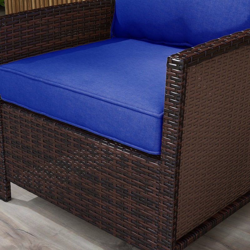 Outsunny 4-Piece Patio Chair Cushion and Back Pillow Set, Seat Replacement Patio, Cushions Set for Outdoor Garden Furniture