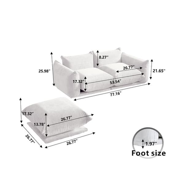 dimension image slide 1 of 5, Living Room Furniture Love Seat Sofa Double Seat Sofa