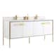 Option White Matte - Satin Brass Hardware