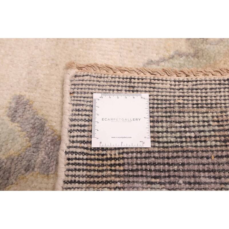 ECARPETGALLERY Hand-knotted Modern Oushak Ivory Wool Rug - 8'2 x 9'11