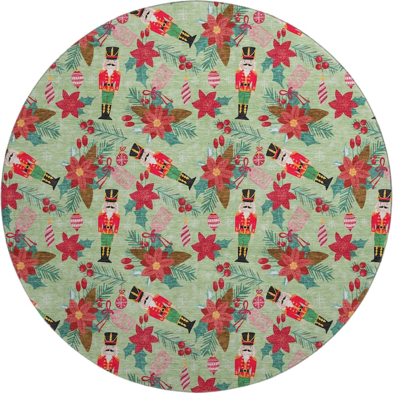 Premium Washable Super Soft Holiday Nutcracker Mayfield Rug