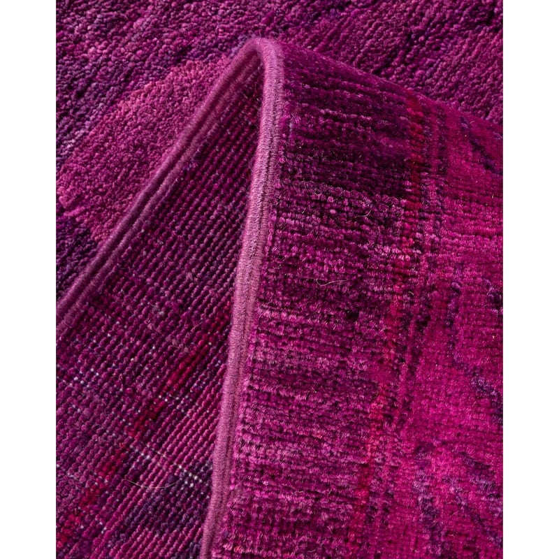 Overton Handknotted Wool Vintage Inspired Contemporary Overdyed Light Blue Area Rug - 18' 2" x 12' 1"