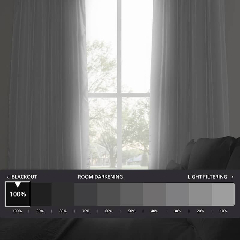 Exclusive Fabrics Faux Silk Taffeta French Pleated Blackout Curtains for Bedroom & Living Room Curtains Single Panel