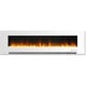 preview thumbnail 9 of 8, Hanover 60 In. Wall-Mount Electric Fireplace in White with Multi-Color Flames and Crystal Rock Display