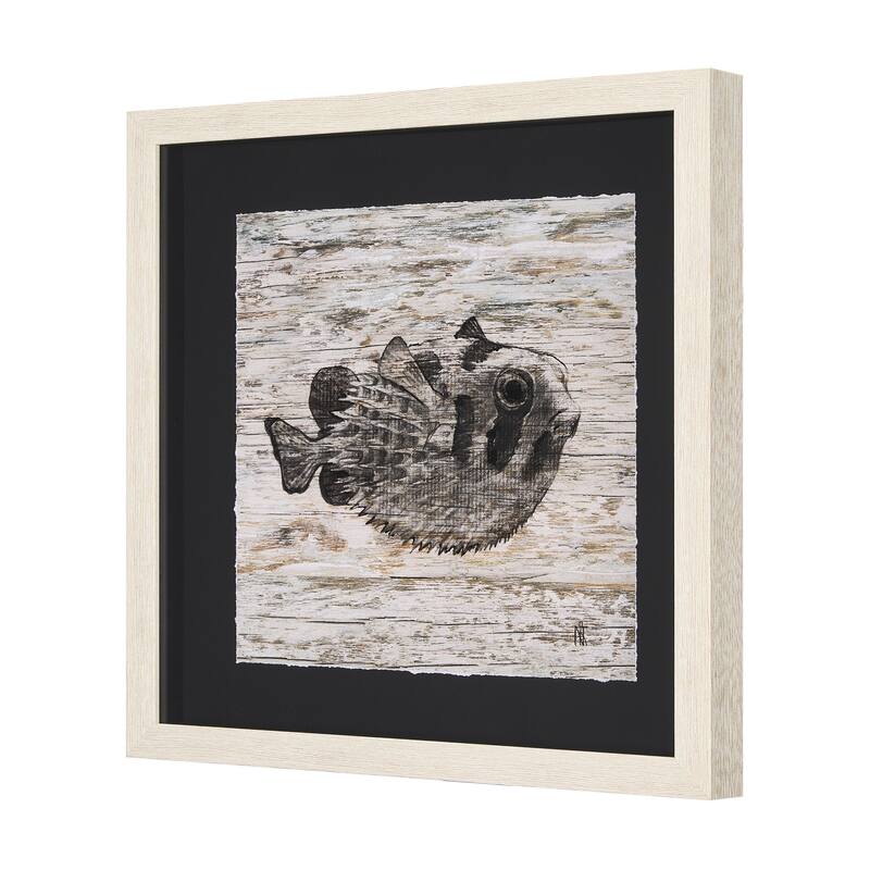 Wood Grain Fish III Framed Art Print