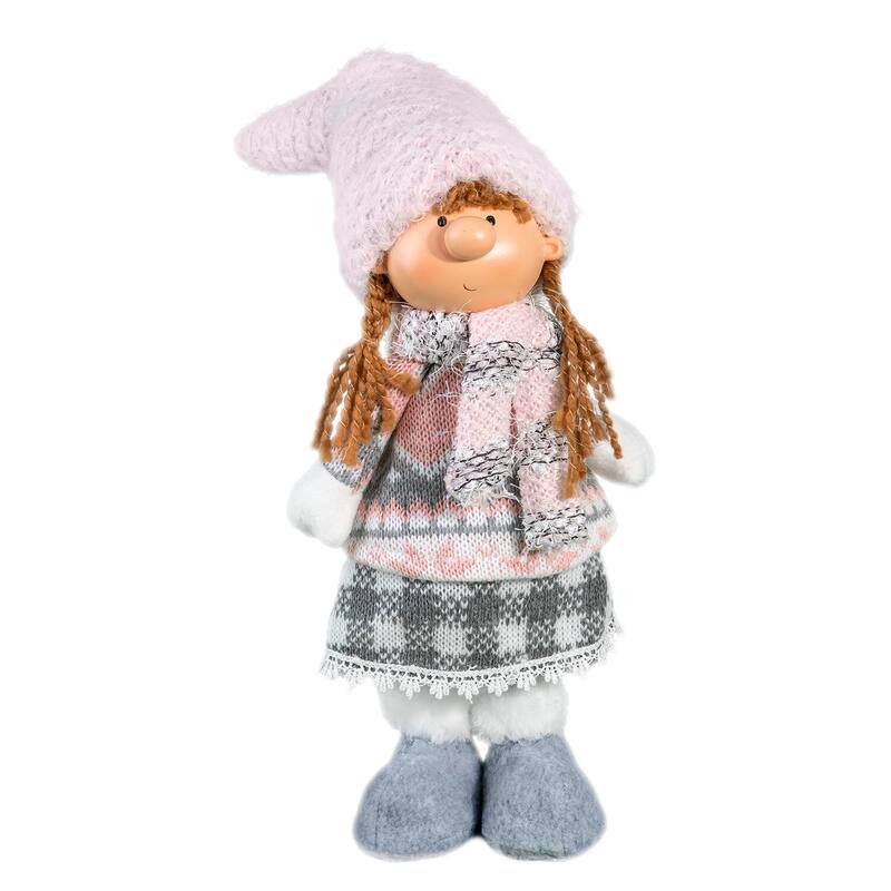 Girl in Pink Hat Fabric Christmas Decoration - N/A