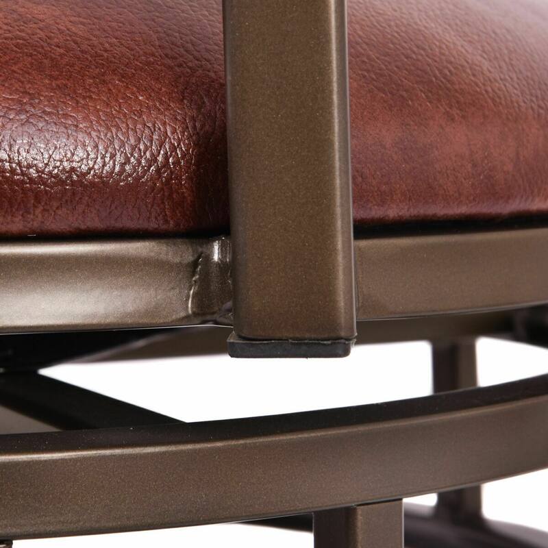 Gymax 2PCS Retro Swivel Bar Stools w/ Padded Seat Home Kitchen Pub - See Details