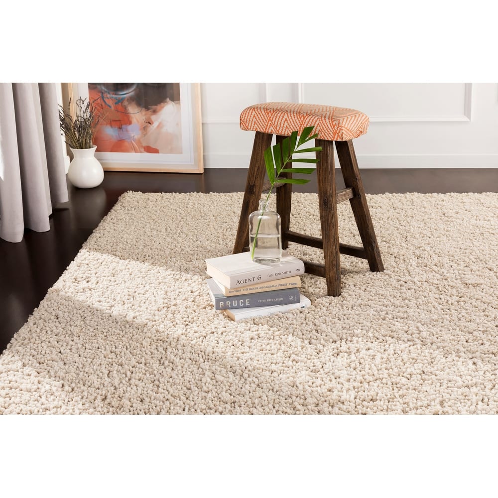 Benson Handmade Solid Shag Area Rug