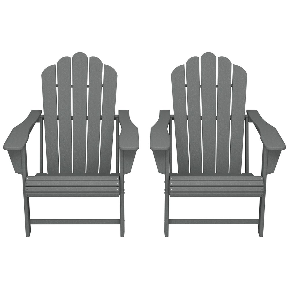 Aderson Outdoor Poly Adirondack Chair with Cupholders (Set of 2)