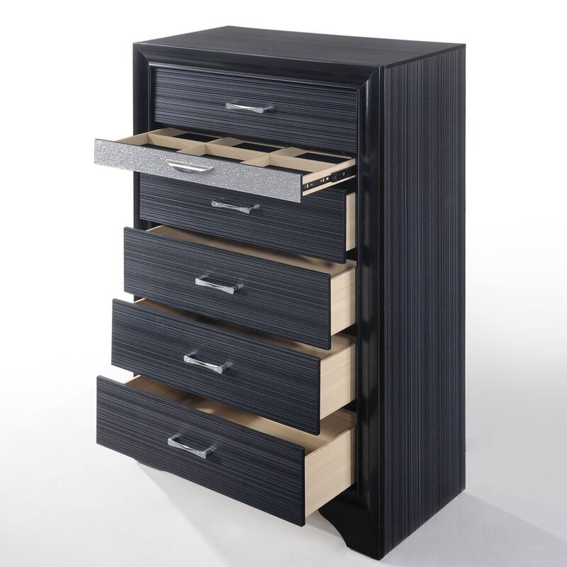 Wood 6 Drawers Chest, Storage Closet with Jewelry Drawer, No Assembly