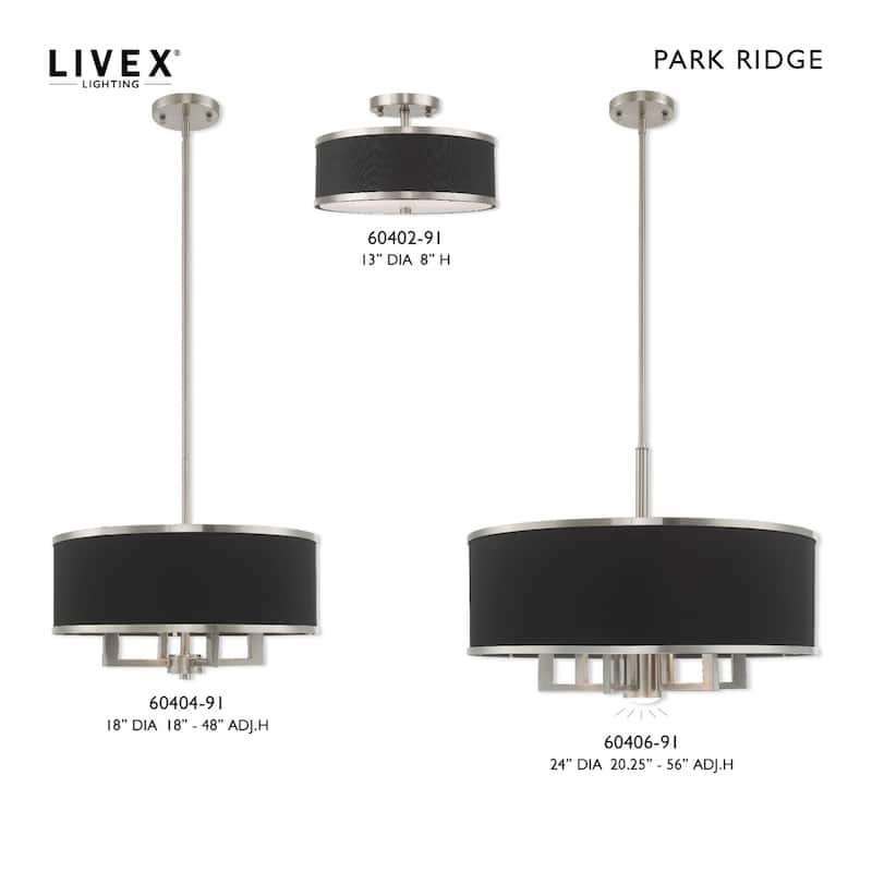 Livex Lighting Park Ridge 4 Light 18" Wide Drum Chandelier