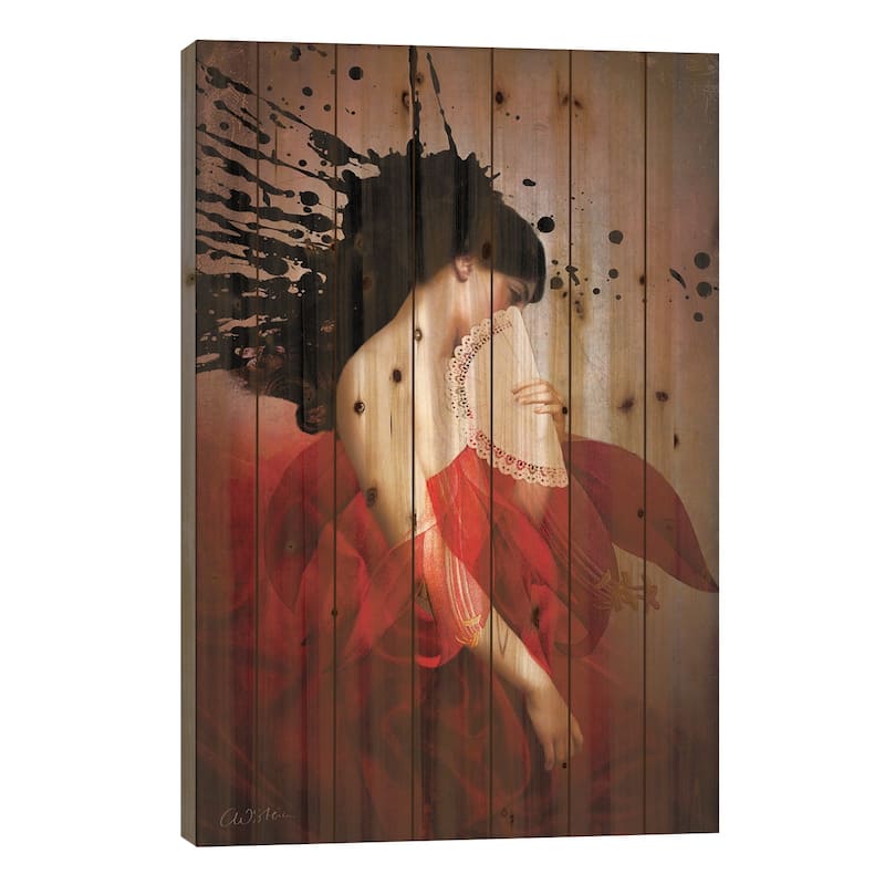 Carmen Print On Wood by Catrin Welz-Stein - Multi-Color - 26x18x1.5