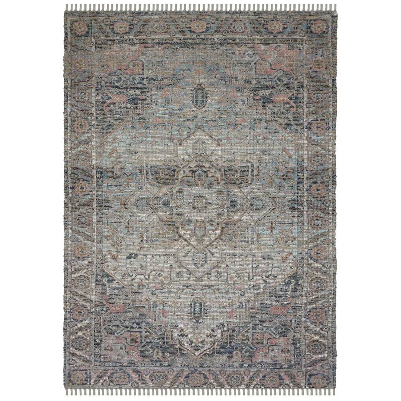 HomeRoots Oriental Transitional Rectangle Area Rug