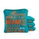 preview thumbnail 1 of 2, Miami Football Teal Dual Sided Cornhole Bags