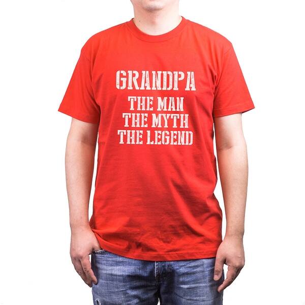 Shop Grandpa Man Myth Legend Red T Shirt For Grandfathers Father S Day Gifts Ideas Free Shipping On Orders Over 45 Overstock 23003198