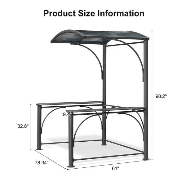 Grill Frame PURPLE LEAF Barbecue Grill Gazebo Aluminum Frame Grill Shelter with ...
