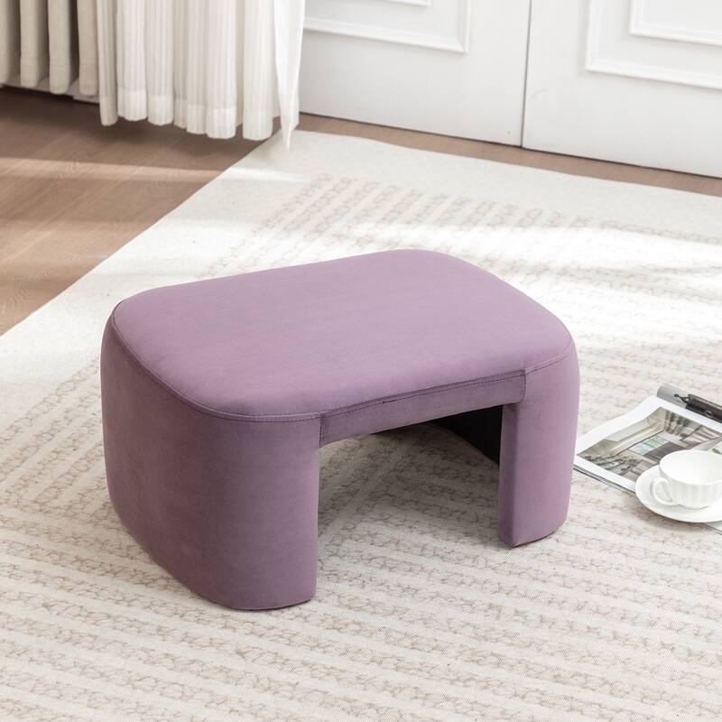 SEYNAR Modern Velvet Rectangle Accent Ottoman