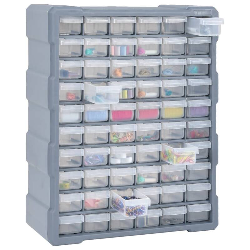 vidaXL Multi-drawer Organizer with 60 Drawers 15"x6.3"x18.7"
