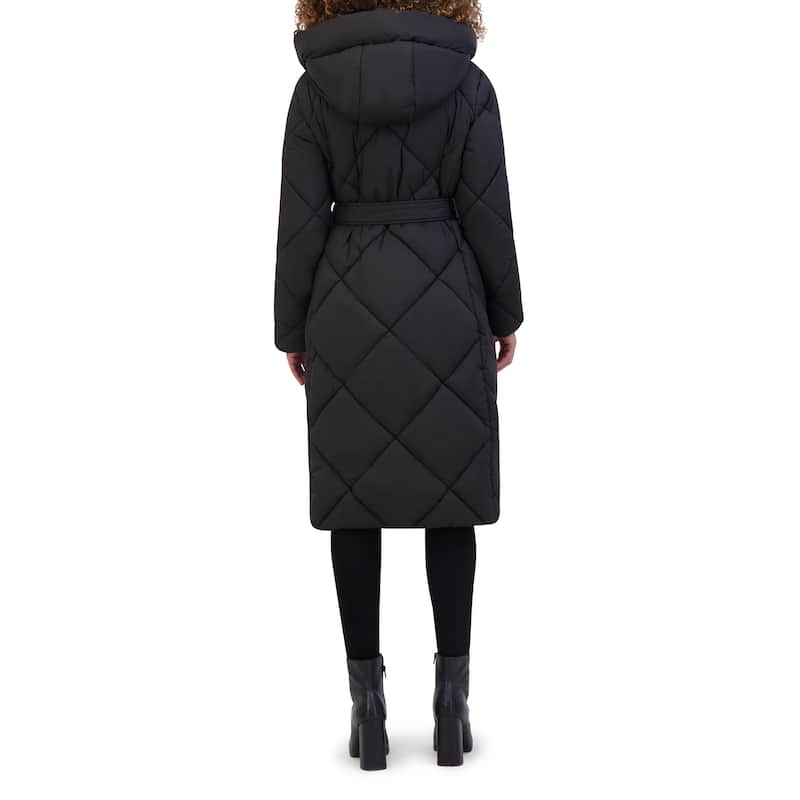 Kenneth Cole Women's Quilted Long Puffer Coat