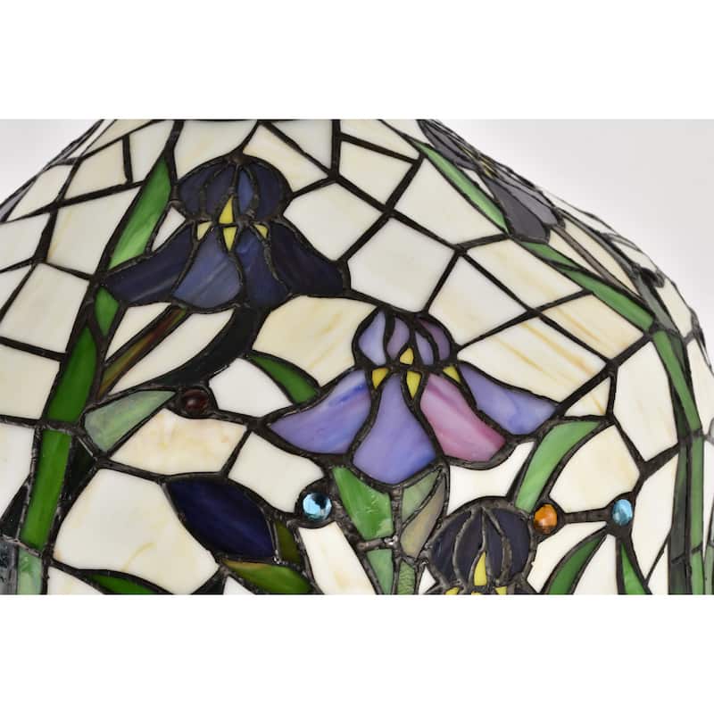 Tiffany-style Iris Table Lamp