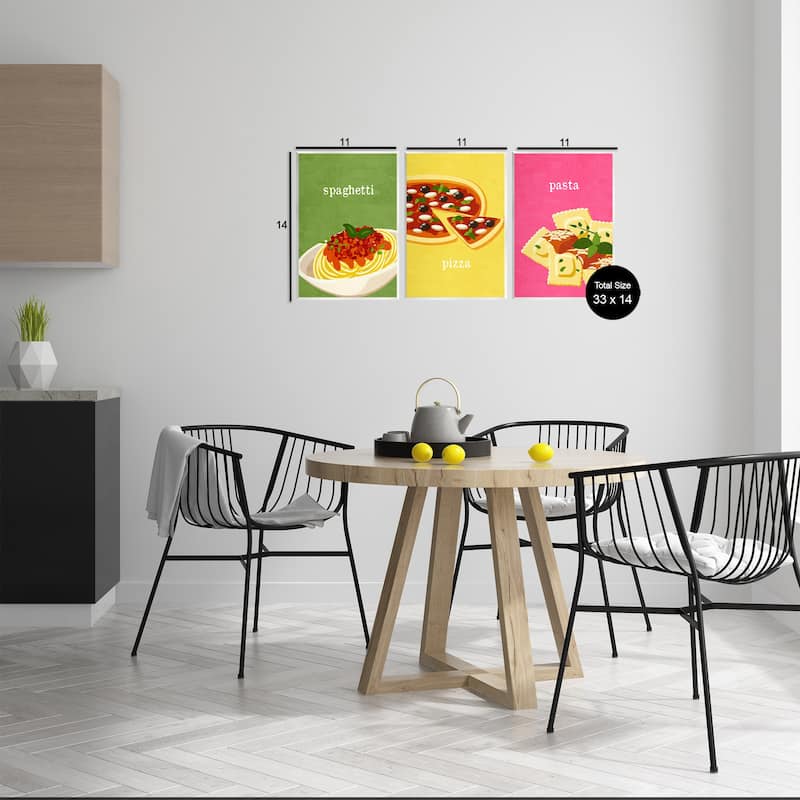 Stupell Italian Cuisine Meals Wall Plaque Art Design By Kim Allen (Set of 3)