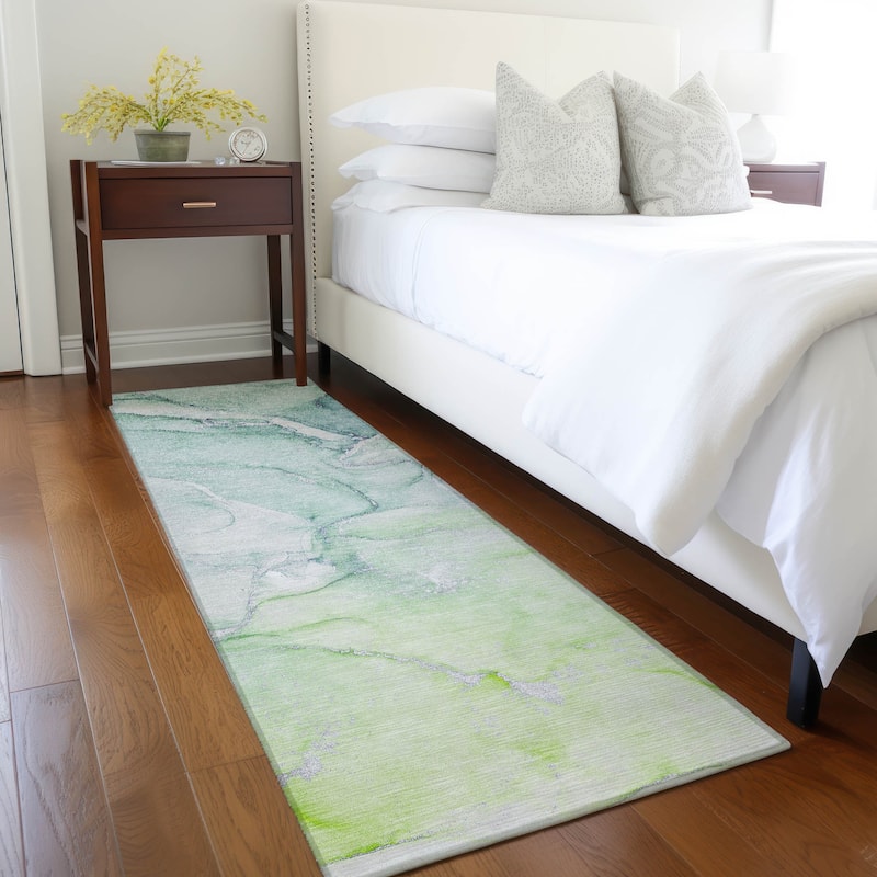 Alnaro Modern Art-Inspired Weather Resistant Versatile Elegance Runner Outdoor Rug - 8' Runner