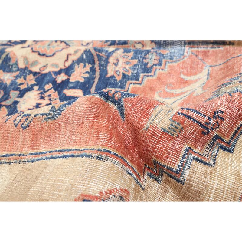 ECARPETGALLERY Hand-knotted Antalya Vintage Copper Wool Rug - 6'5 x 9'10