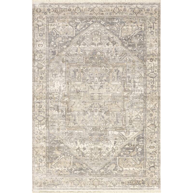 Nuloom Camila Faded Medallion Fringe Area Rug