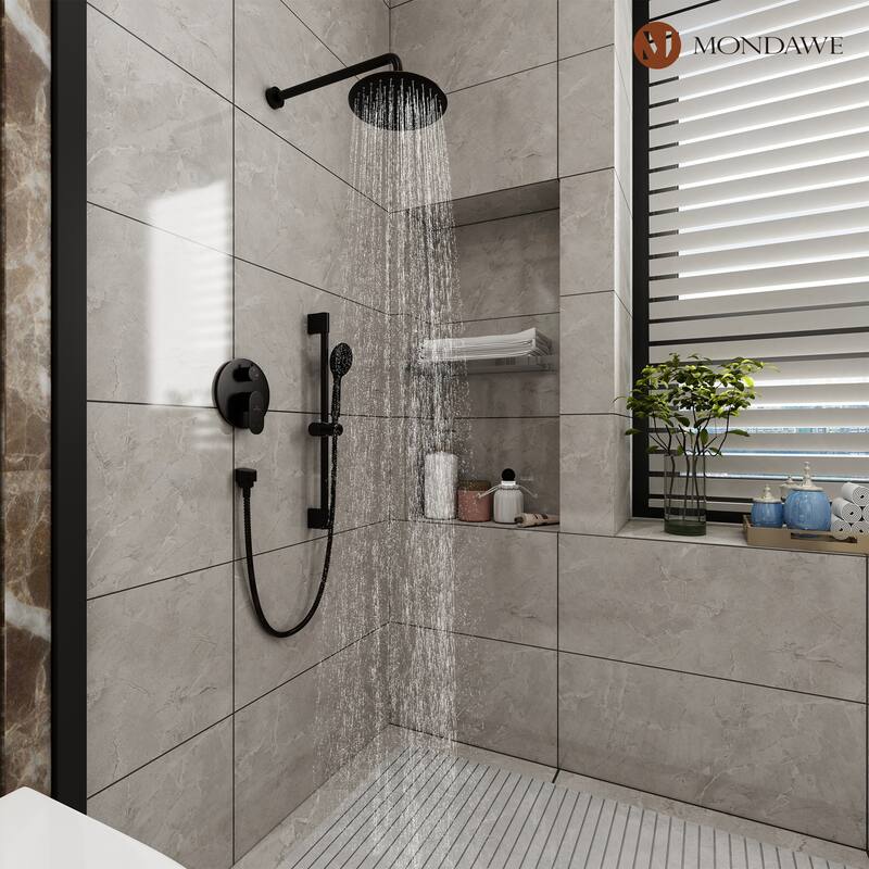 Retro Series 9 in. Rain Wall Mount Dual Shower Heads with 1.8 GPM