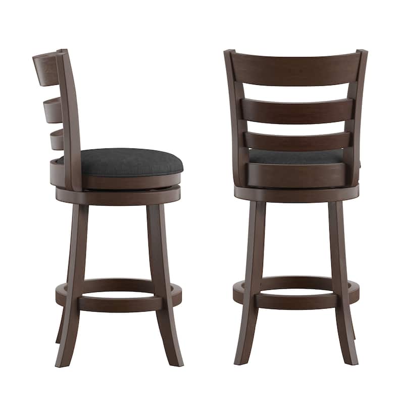 Rovinj Ladder Back 24"H Swivel Counter Height Stool